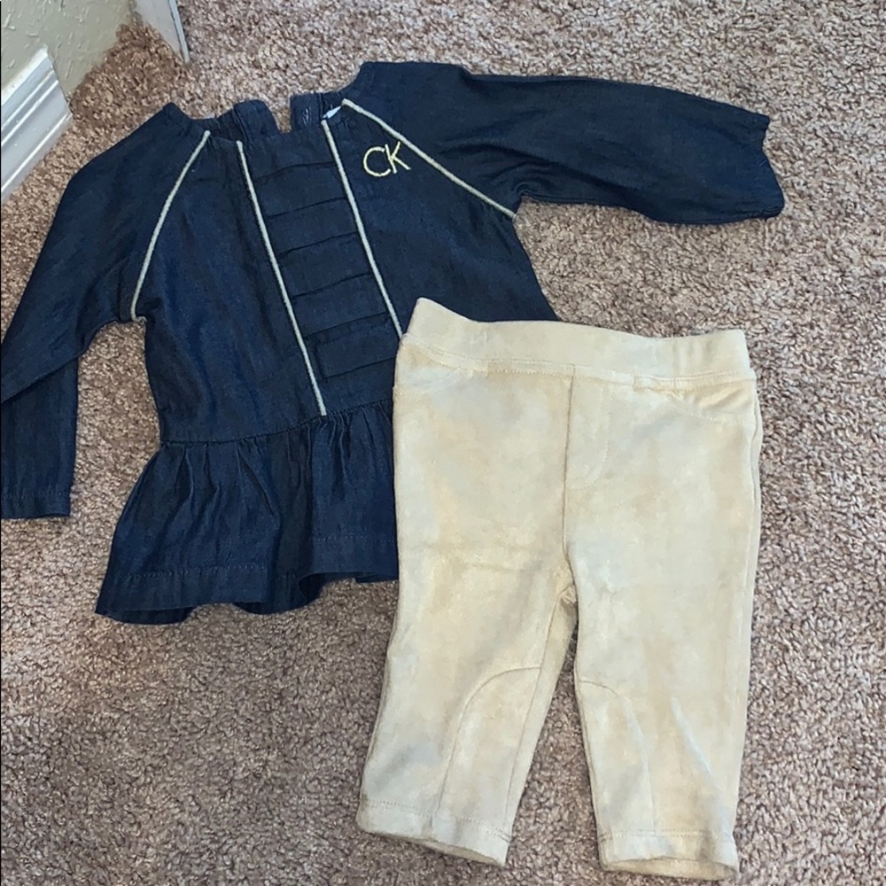 NWOT Calvin Klein Girl 3-6 Month Outfit
